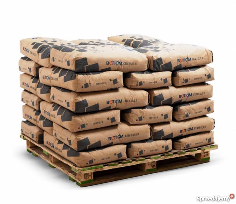Waga i objętość worków cementu