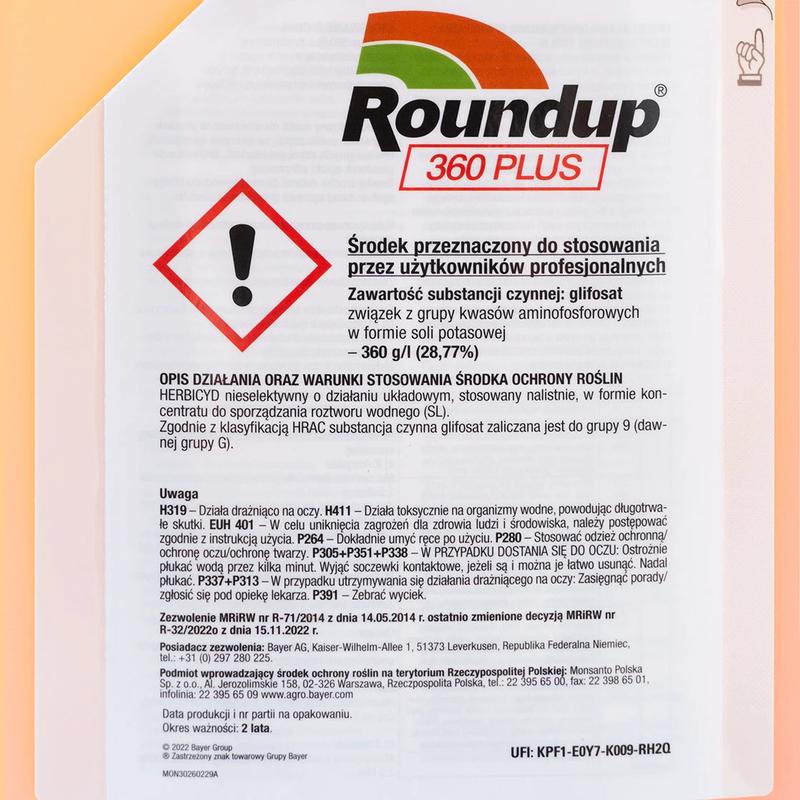Dawkowanie Roundupu na litr